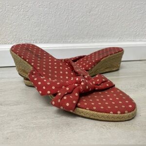 Naturalizer Red Polka Dot Wedges